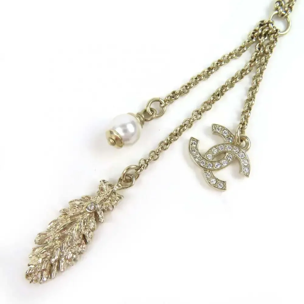 Chanel Cc Logo Pendant Necklace Metal #261340C11B